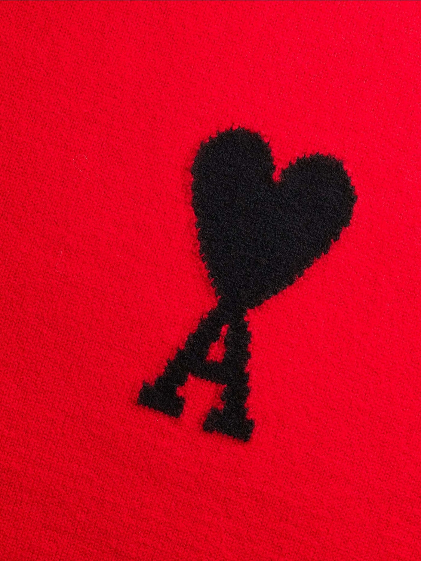 AMI Paris Pullover & Strick | Oversize Pullover de Coeur rot | UKS002.018 red / ADAM/EVE