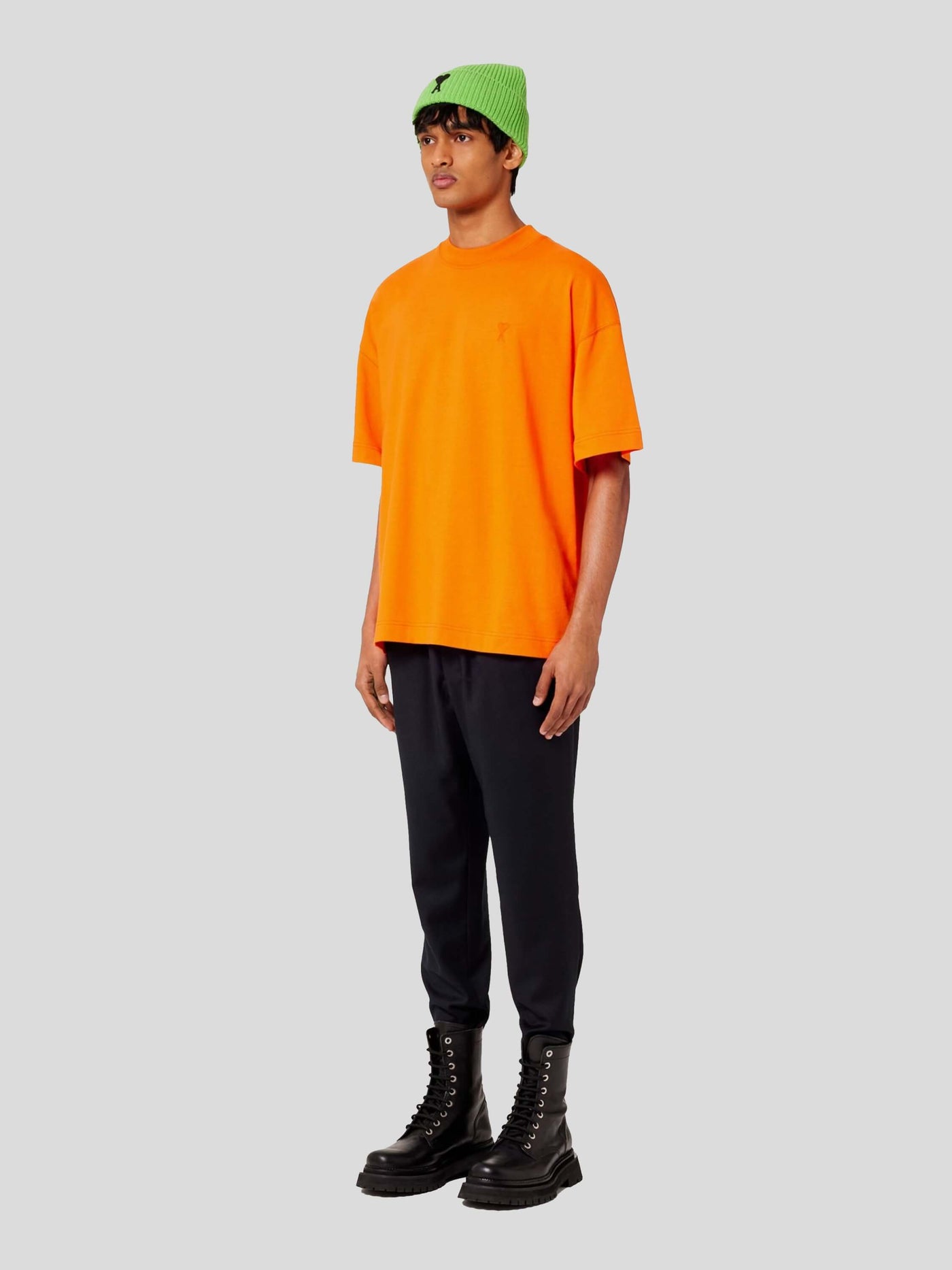 AMI Paris Shirts & Polos | Oversize T-Shirt de Coeur orange | UTS012.726 800 orange-1 / ADAM/EVE