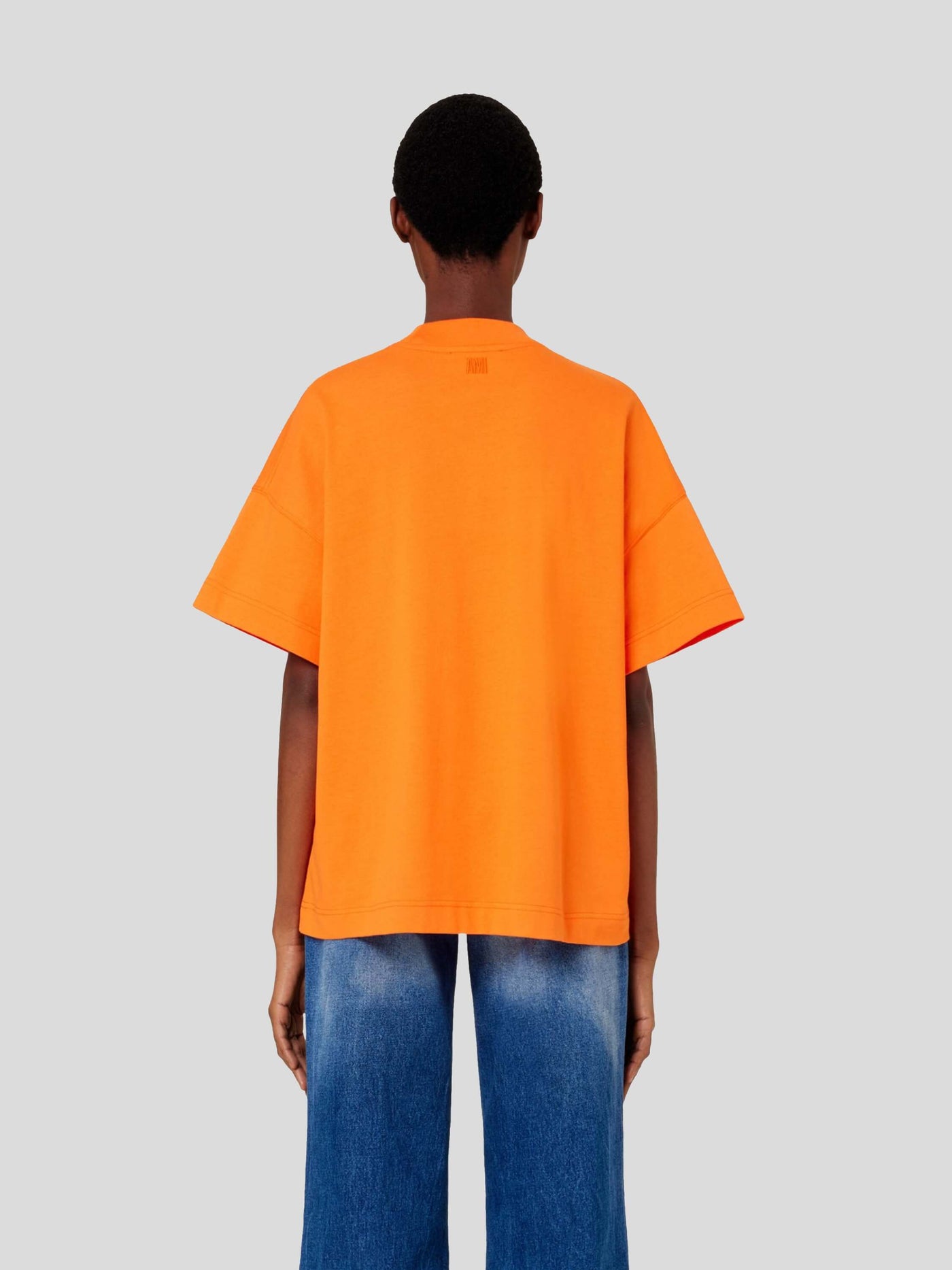 AMI Paris Shirts & Polos | Oversize T-Shirt de Coeur orange | UTS012.726 800 orange-1 / ADAM/EVE