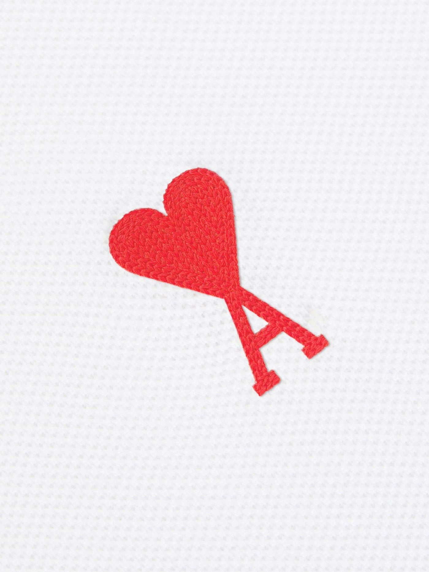AMI Paris Shirts & Polos | Piqué Polo Shirt AMI De Coeur in Weiß | BFHPL001.760 100 white / ADAM/EVE