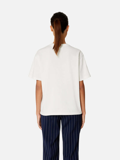 AMI Paris Shirts & Tops | Oversize T-Shirt natur weiß rotes de Coeur | UTS004.726 175 natural / ADAM/EVE