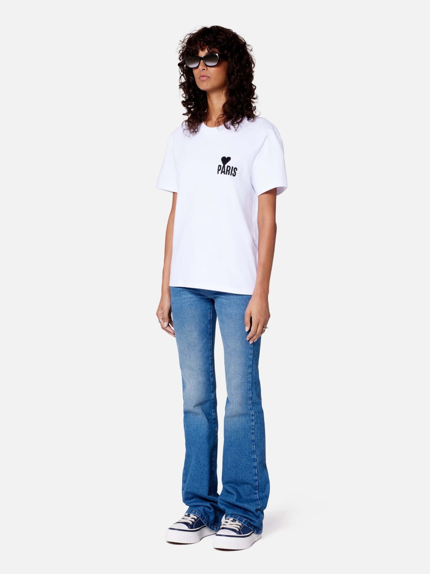AMI Paris Shirts & Tops | T-Shirt AMI Paris weiß | UTS014.701 251 white / ADAM/EVE
