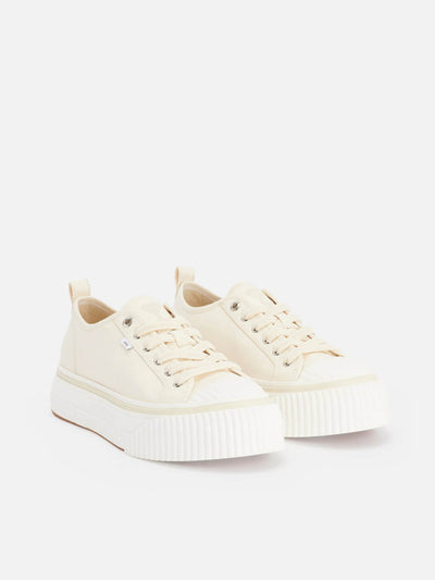 AMI Paris Sneaker | Low Top Stoff Sneaker 1980 ecru-beige | USN008.AW0006 150 ecru-6 / ADAM/EVE