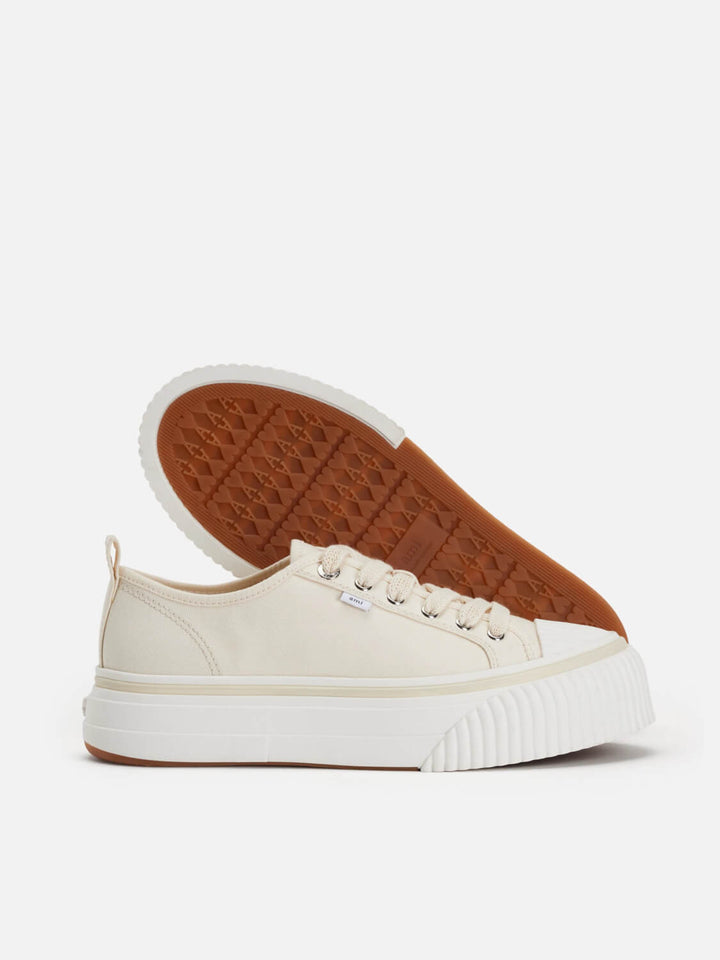 スニーカー AMI USN008 AW0005 LOW TOP AMI 1980 Sneakers AMI Paris low top fabric sneakers 1980 ecru-beige – ADAM/EVE