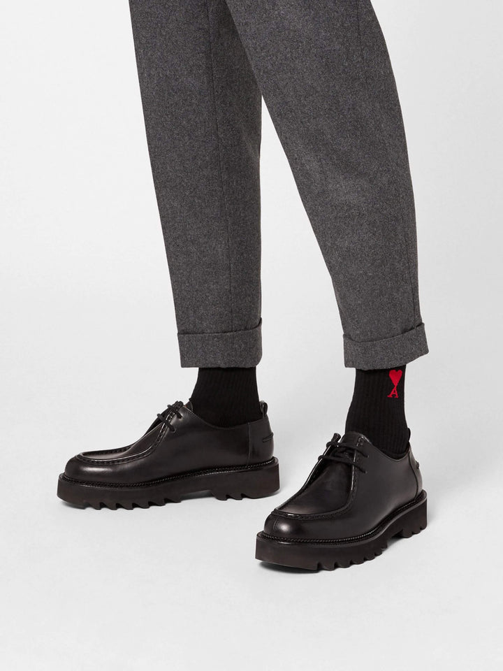 AMI Paris | Pack of 3 socks de Coeur in black - ADAM/EVE