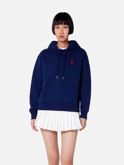 AMI Paris Sweat | Hoodie de Coeur navy | USW200.730 254 bleu nautique / ADAM/EVE