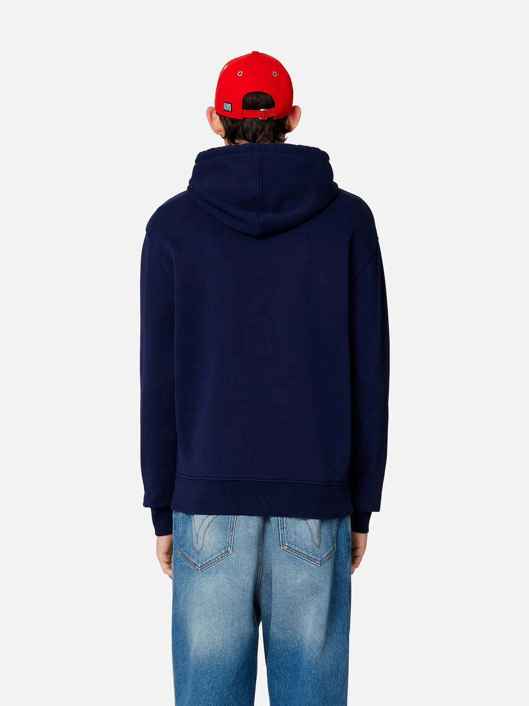Mango Man gebreide trui marineblauw