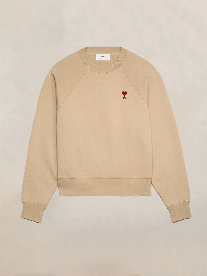 AMI｜CREWNECKS (USW002 747 001) Black Ami De Coeur Boxy Fit Sweatshirt | AMI PARIS