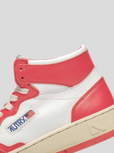 Autry Sneaker | Mid Top Sneaker Medalist lobster-pink AUMW WB22 | AUMW WB22 lobster / ADAM/EVE