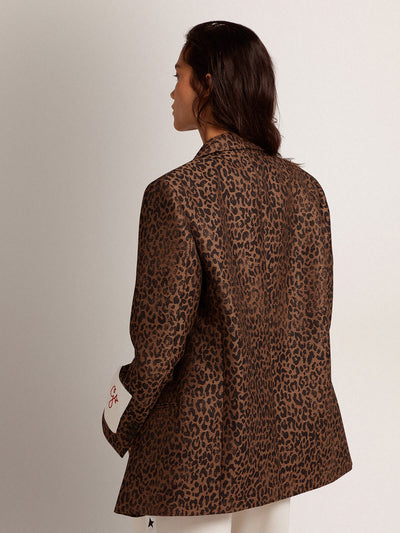 Golden Goose Blazer | Tom Boy Blazer aus Jacquard mit Animal-Motiv | GWP00577.P000651.81402 / ADAM/EVE