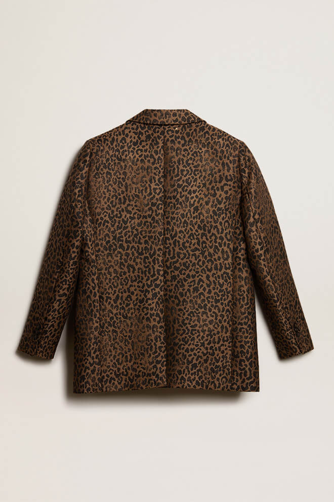 Golden Goose Blazer | Tom Boy Blazer aus Jacquard mit Animal-Motiv | GWP00577.P000651.81402 / ADAM/EVE