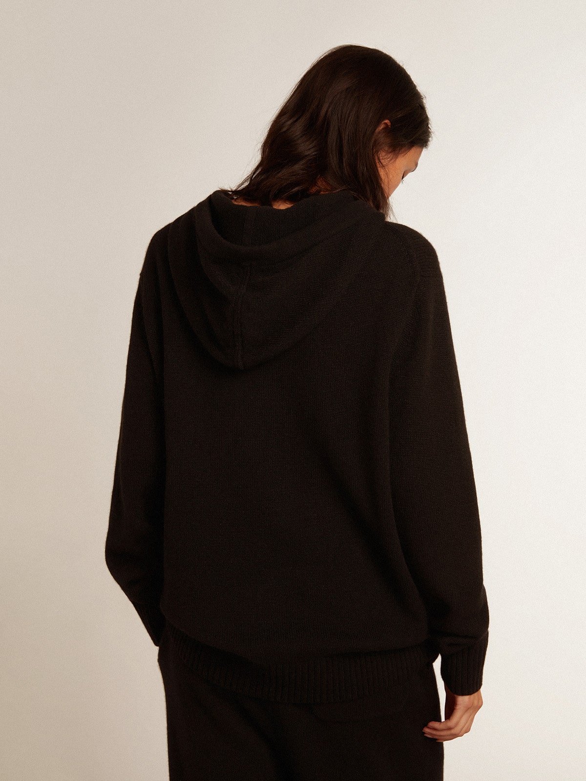 Golden Goose Pullover & Strick | Kaschmir Hoodie in schwarz | GWP01348.P001040.90100 / ADAM/EVE