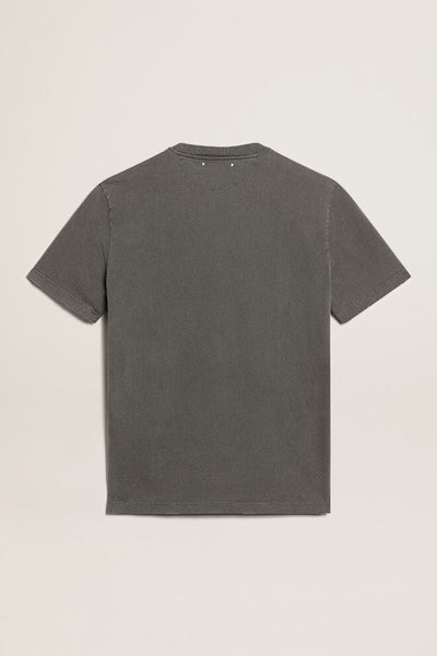 Golden Goose Shirts & Polos | T-Shirt distressed Golden anthrazit | GMP01220.P000671.60318 / ADAM/EVE