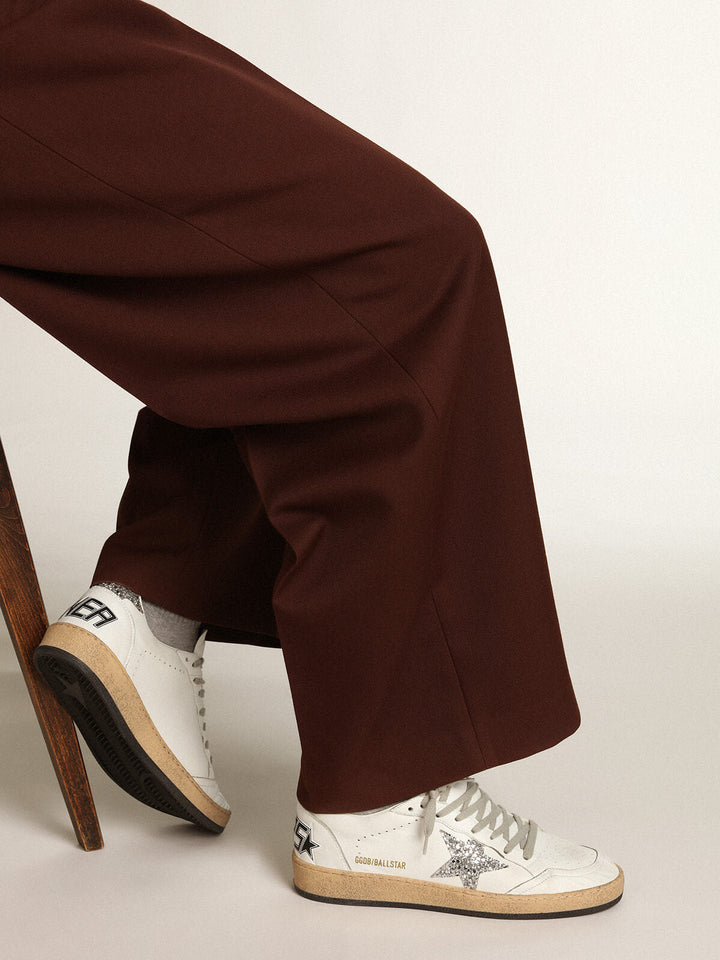 関税なし 送料無料 BALL STAR LEATHER SNEAKERS Women's Ball Star LTD with gold star and black heel tab