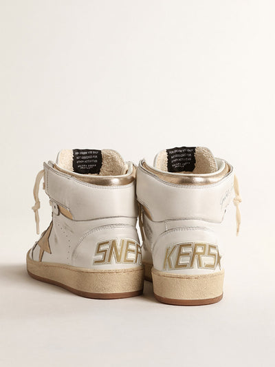 Golden Goose Sneaker | High Top Sneaker Sky-Star mit goldenem Stern weiß | GWF00230.F004633.11522 / ADAM/EVE