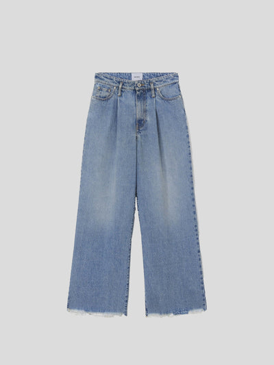 Halfboy Jeans | Weite Denim Jeans stone washed | H06WAJE204821 blue / ADAM/EVE