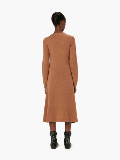 JW Anderson Kleider | Strickkleid Schloß-Lederriemen braun meliert | KW0953 YN0170 660 / ADAM/EVE