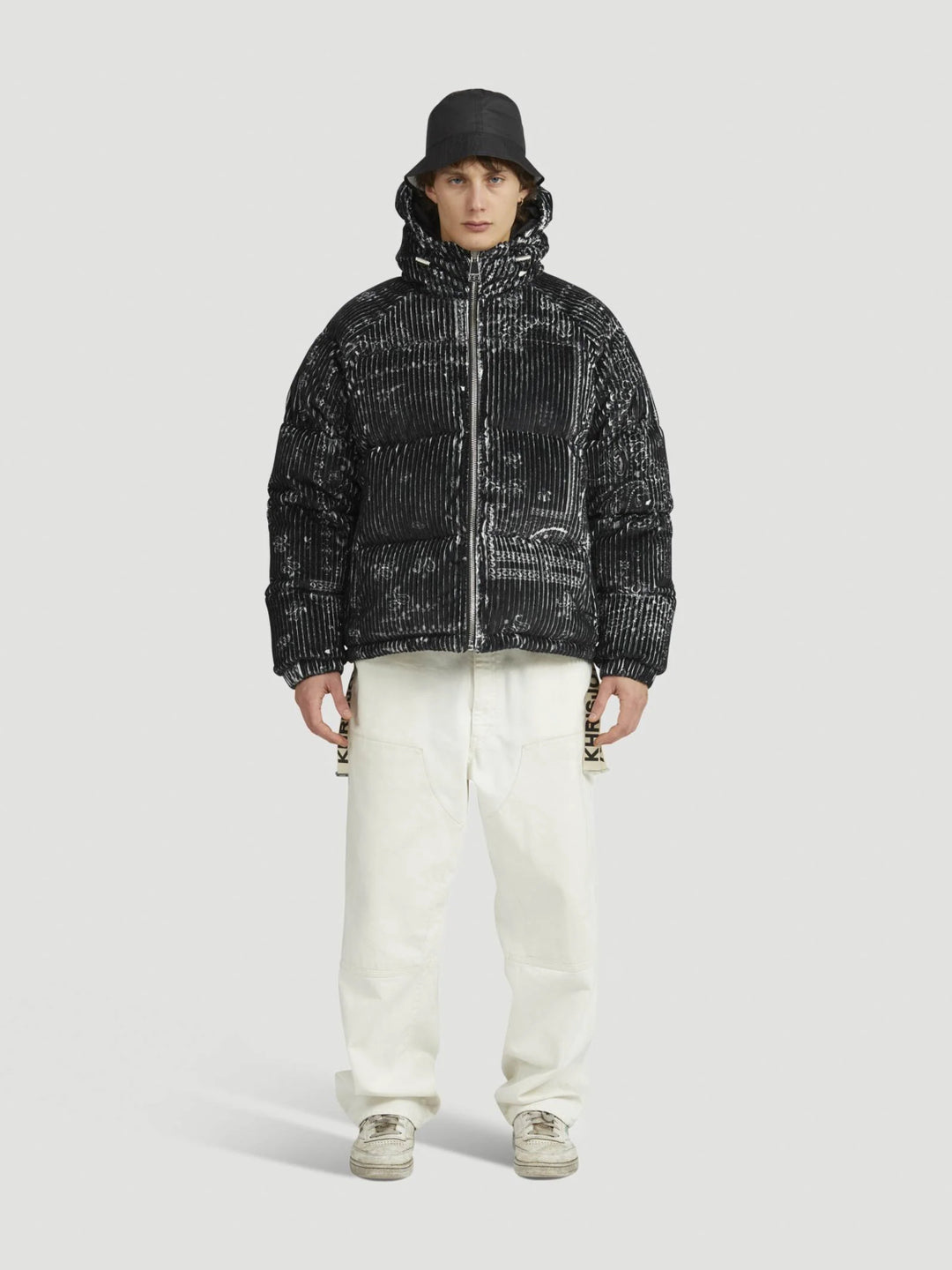 Khrisjoy Cord Daunenjacke Puff Bandana in schwarz - ADAM/EVE