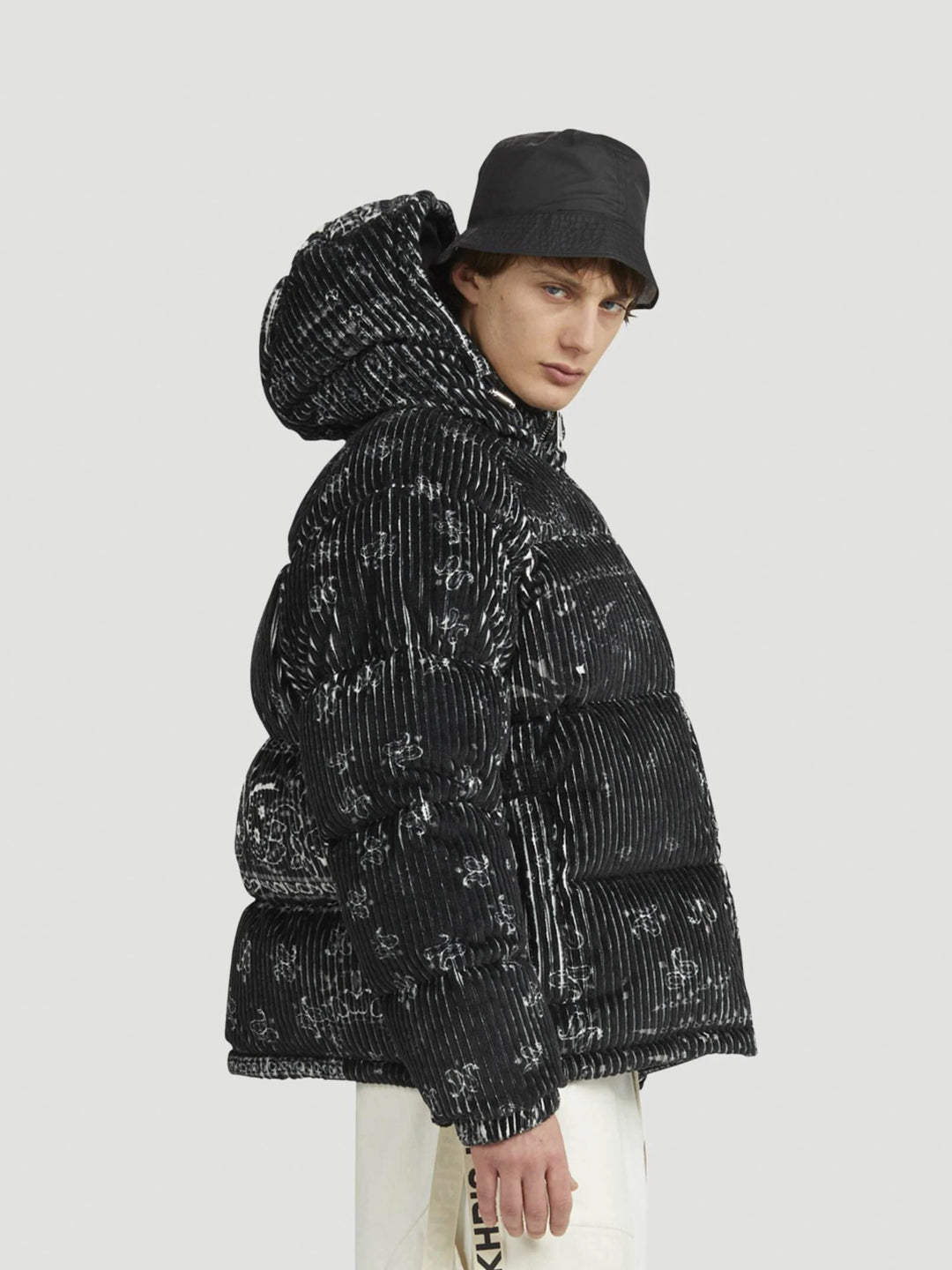 Khrisjoy Cord Daunenjacke Puff Bandana in schwarz - ADAM/EVE