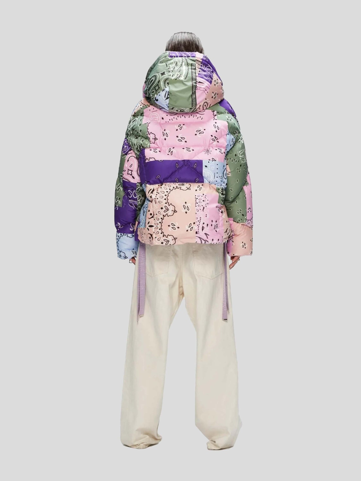 Khrisjoy Jacken | Puffer Daunenjacke Khris Bandana rosa-blau-purple | AFPW001N NYBDP MIX02 Bandana / ADAM/EVE