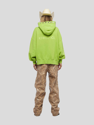 Khrisjoy Sweat | Hoodie Sweatshirt mit Nieten lime grün | ESW033 FL GRL02 lime green / ADAM/EVE