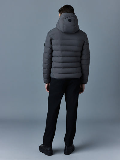 Stretch down jacket Jack in carbon gray