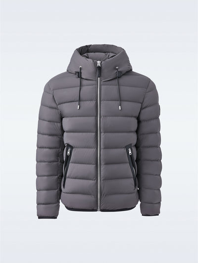 Stretch down jacket Jack in carbon gray