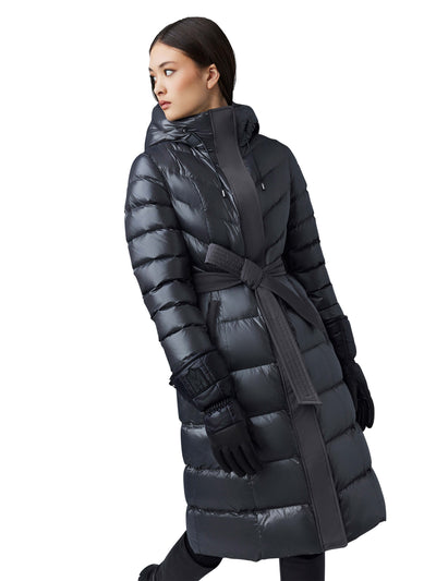 Coralia down coat in carbon gray