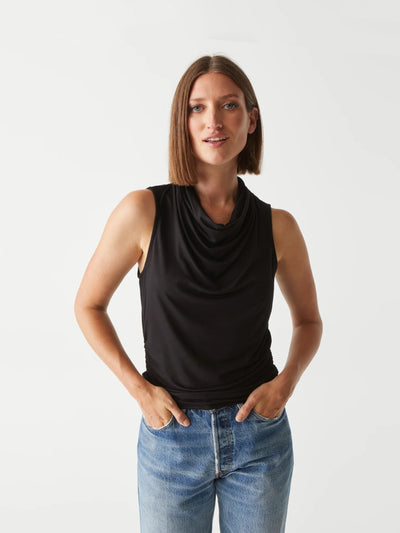 Michael Stars Shirts & Tops | Wasserfall-Rollkragen Top Anita schwarz | 84001 black / ADAM/EVE