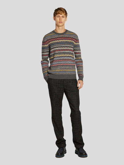 MISSONI Pullover & Strick | bunter ZigZag Pullover grau | US22WN0F/BK016D/S91B8 multi / ADAM/EVE