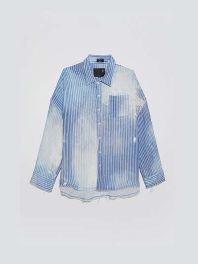 R13 Blusen | blau-weiß gestreifte vintage Bluse | R13 WR075 R240B stripe / ADAM/EVE