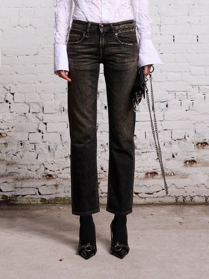 R13 Jeans Boy-Straight in black - ADAM/EVE