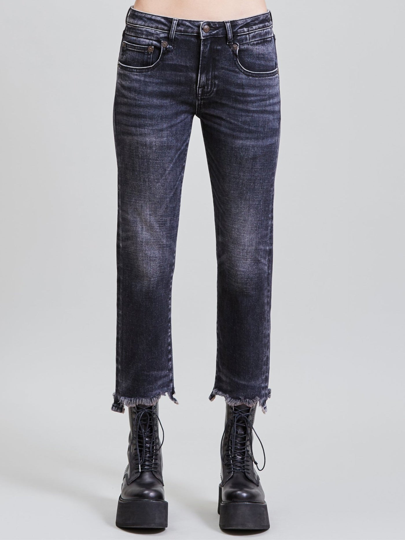 R13 Jeans | Jeans "Boy straight" in morrison schwarz | R13 W0091 816B morrison black-0 / ADAM/EVE