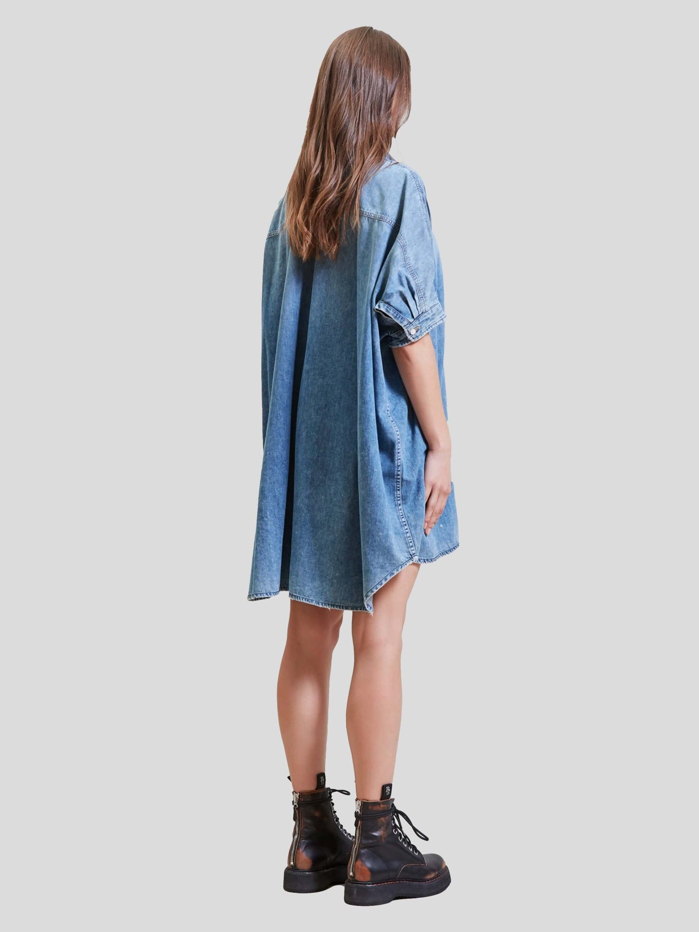 R13 Kleider | Oversize Boxy Jeanskleid chester-blau | 2 / ADAM/EVE